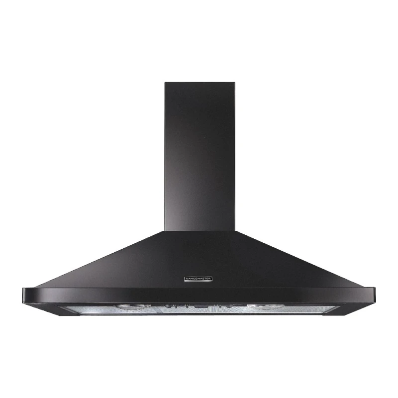 Image of Rangemaster 90cm Chimney Cooker Hood - Slate Grey & Chrome RHDC90SLC Grey