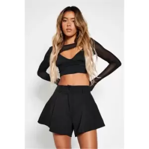 Image of I Saw It First Black Woven Flippy Shorts - Black