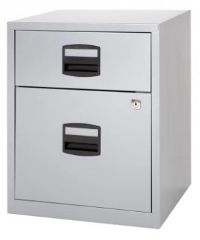 Image of Bisley A4 Mobile Home Filer 2 Drawer Grey