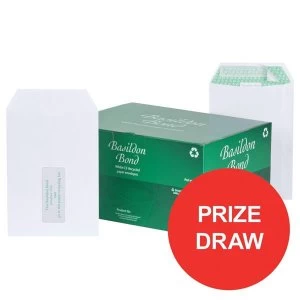 Image of Basildon Bond C5 Peel and Seal 120gm2 Pocket Window Envelopes White Pack of 500