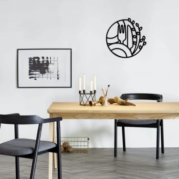 Image of Kitchen - Black Decorative Metal Wall Accessory