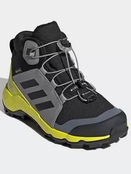 Image of adidas Terrex Mid Gore-tex Hiking Shoes, Blue/Grey, Size 4.5