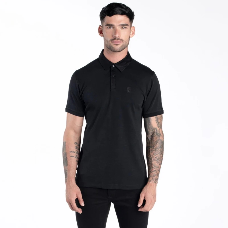 Image of Luke Sport SOLAR DETAILED POLO - Black S