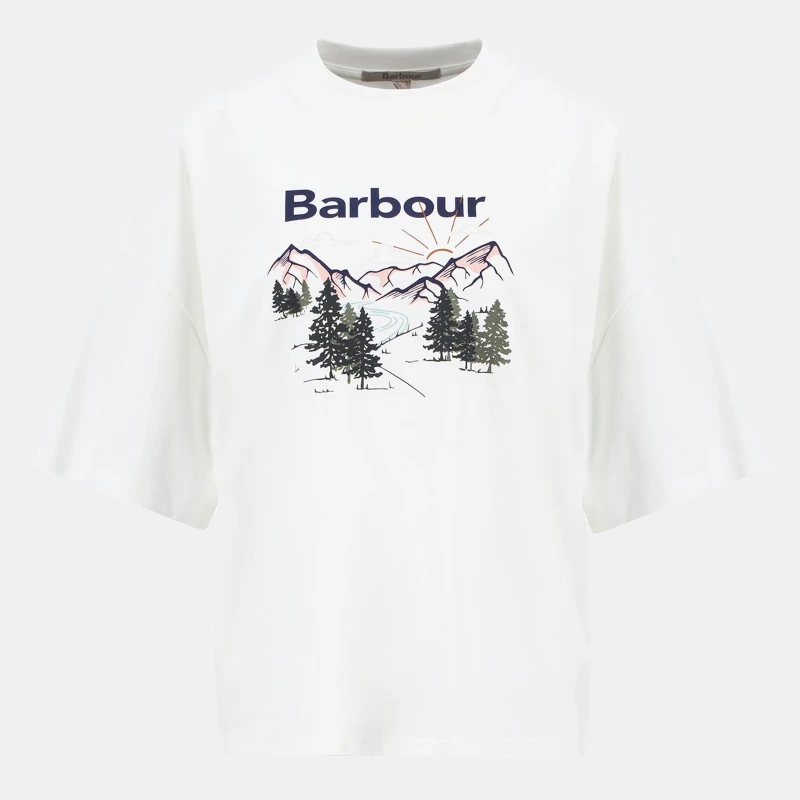 Image of Barbour Harper Graphic T-Shirt Cloud female 16 (XL)