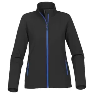 Image of Stormtech Womens/Ladies Orbiter Soft Shell Jacket (XL) (Black/Azure)