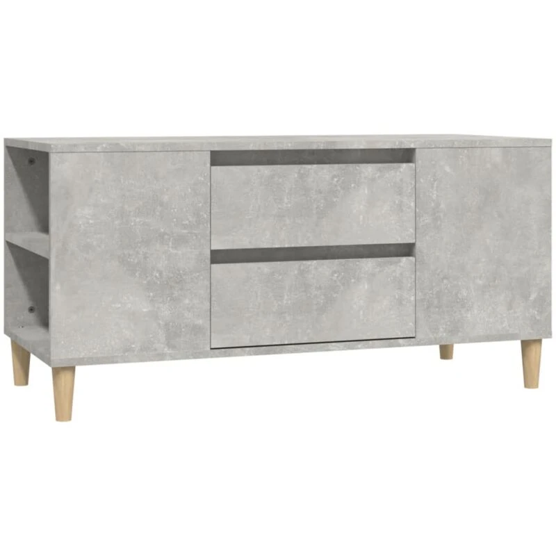 Image of Vidaxl TV Cabinet Concrete Grey 102X44.5X50 Cm Engineered Wood, Grey 819600
