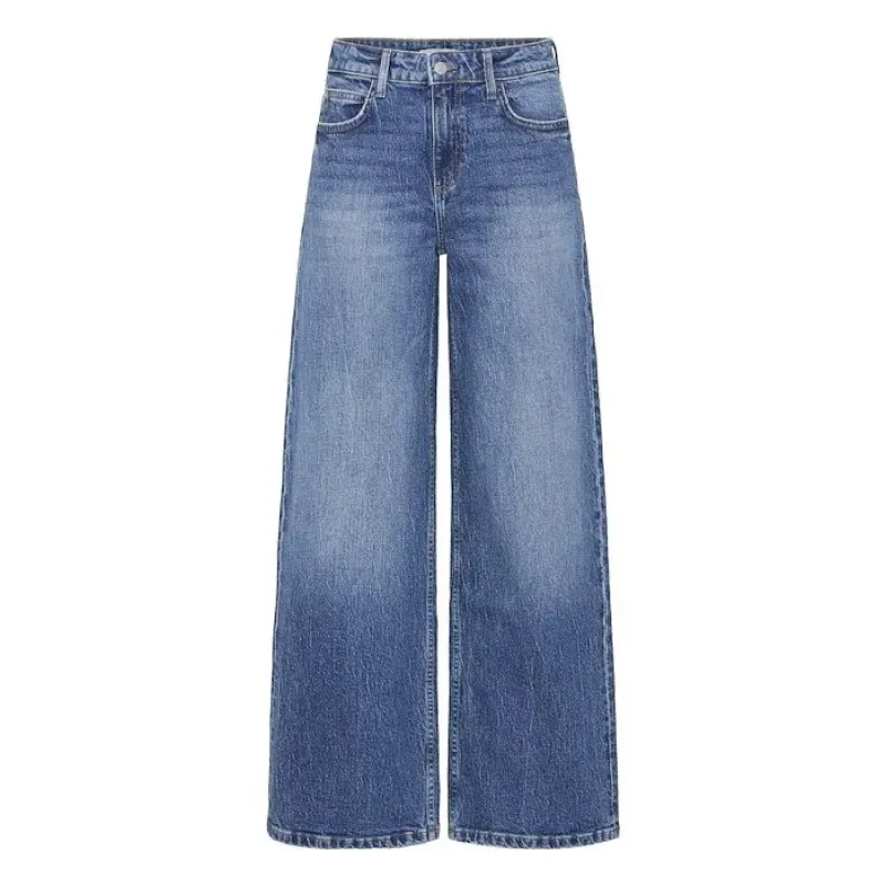 Image of b.Young Womens cotton wide leg jeans b.young Kyjla Bleu Female 33