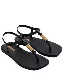 Image of Ipanema Fever Bead Flat Sandal, Black, Size 3, Women