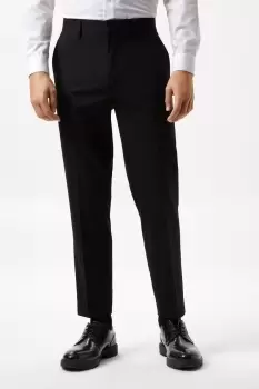 Image of Mens Tapered Fit Black Smart Trousers
