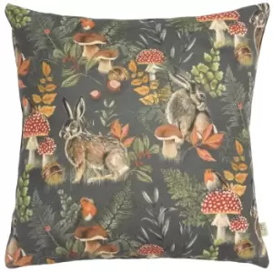 Image of Forest Hare Repeat Cushion Grey