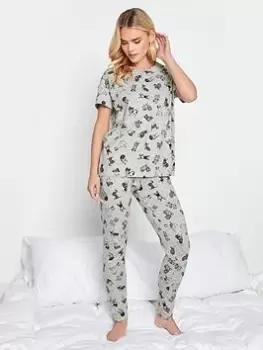 Image of PixieGirl Petite Doggies Tapered Pj Set, Grey, Size 16-18, Women