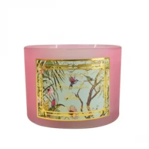 Image of Chinoiserie 2 Wick Wax Filled Candle Pot Aromatic Shea Scent