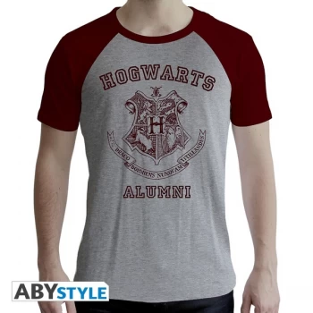 Image of Harry Potter - "Alumni" Mens SS XS T-Shirt - Grey/Red - Premium