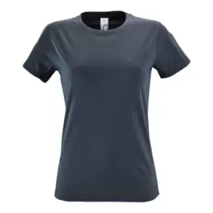 Image of SOLS Womens/Ladies Regent Short Sleeve T-Shirt (3XL) (Mouse Grey)