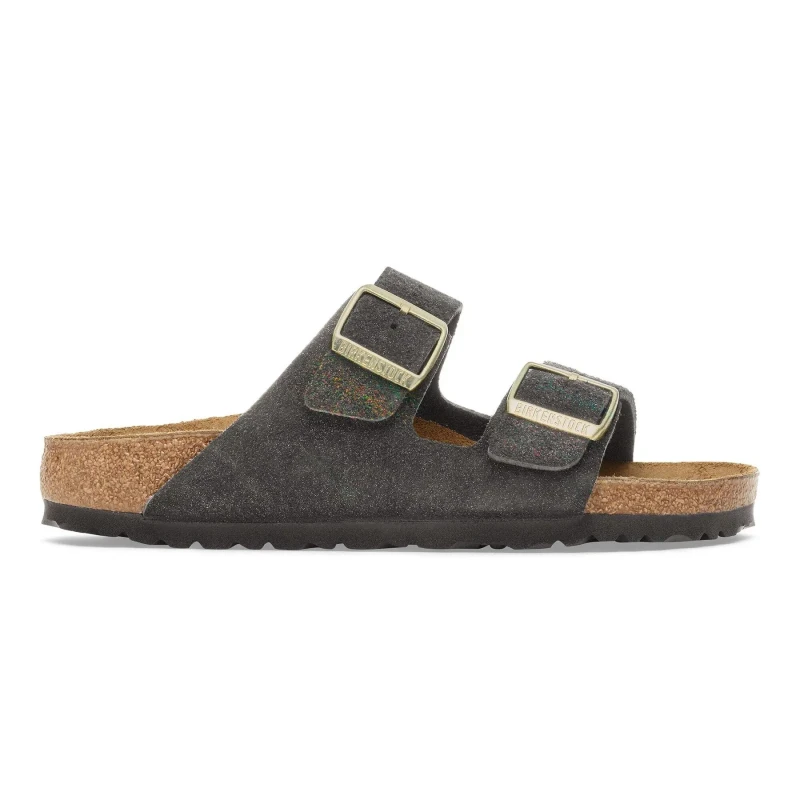 Image of Birkenstock Womens suede leather sandals Birkenstock Arizona Noir Female 39 Etroit
