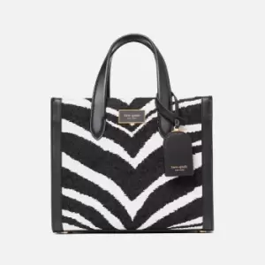 Image of Kate Spade New York Manhattan Zebra Chenille and Leather Small Tote Bag