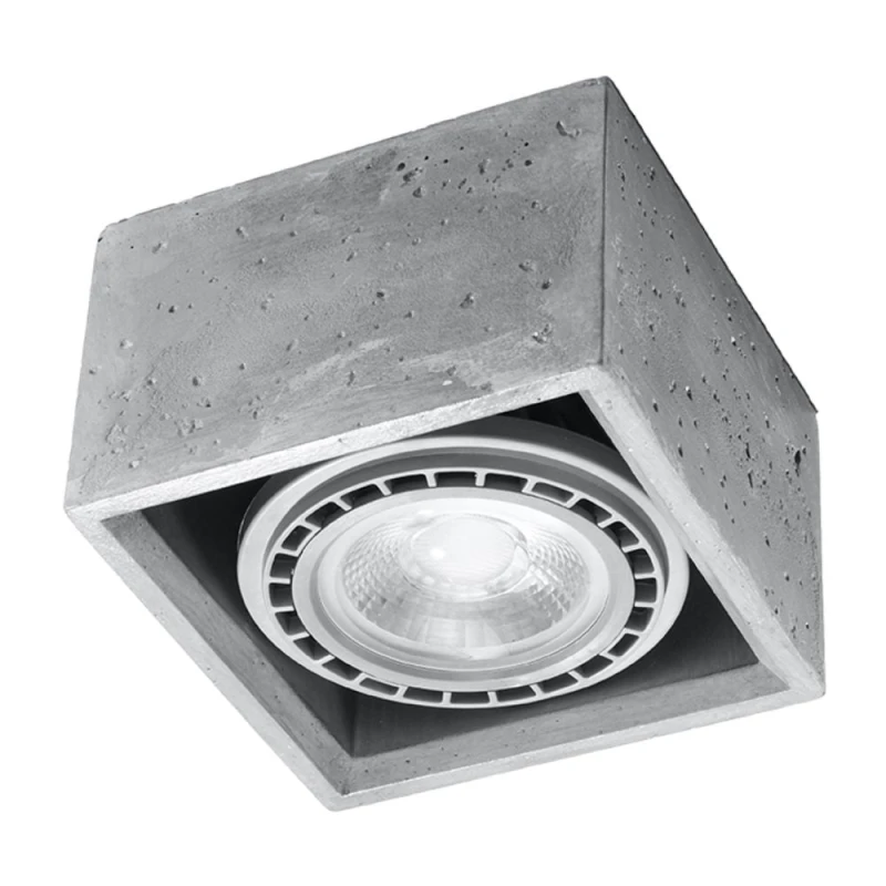 Image of Sollux Lighting Concrete Quatro Industrial Design Ceiling Lamp - High-Quality GU10 Bulb Included!