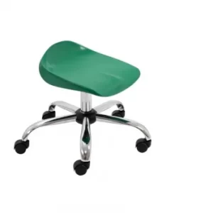 Image of TC Office Titan Swivel Junior Stool with Castors 405-475mm, Green