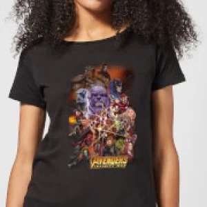 Image of Avengers Team Portrait Womens T-Shirt - Black - S