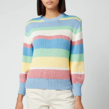 Image of Polo Ralph Lauren Womens Stripe Classic Sweatshirt - Jersey Stripes - M