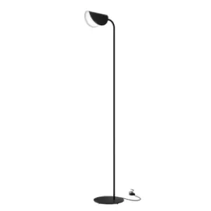 Image of Mollis Modern Floor Lamp Black, Acrylic Shade