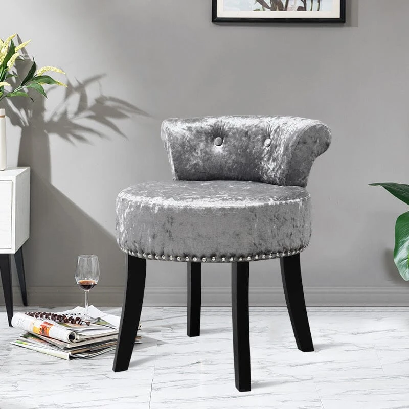 Image of Home & Outdoor Direct 62cm H Velvet Upholstered Dressing Table Stool ZH0226