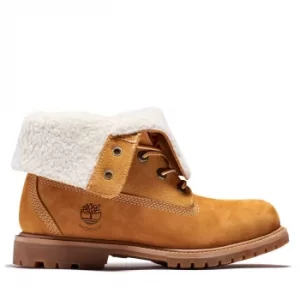 Image of Timberland Authentic Fold-over Boot For Her In Yellow, Size 7.5
