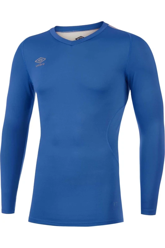 Image of Umbro Umbro Men Elite V Neck Base Layer Top in Blue Size: Small Blue S Male 5063107689894