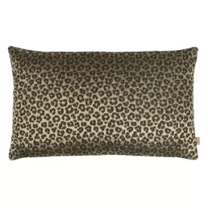 Image of Amur Leopard Jacquard Rectangular Cushion Bronze