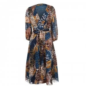 Image of Biba Wrap Midi Dress - Feather Dobby