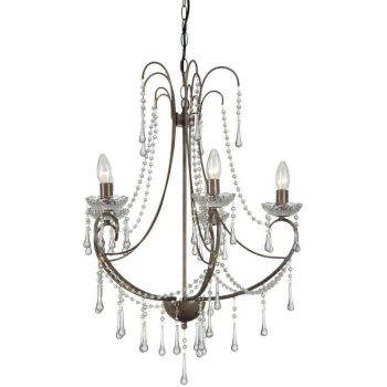 Image of Linea Verdace Lighting - Linea Verdace Romance 5 Light Multi Arm Chandeliers Rust