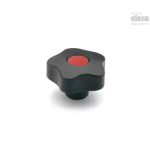 Image of ELESA Lobe knob-VCT.32 A-6-C6 Red