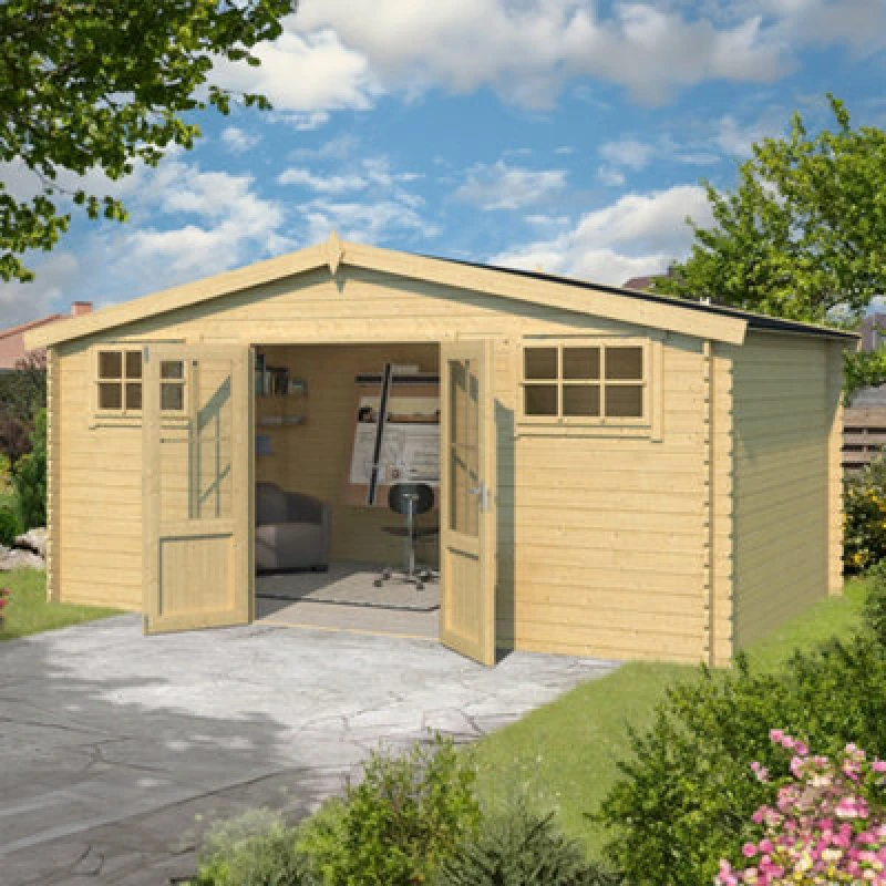 Image of Lasita Maja Lasita Osland Washington Log Cabin - 4.8M X 3.76M - Traditional Summer House