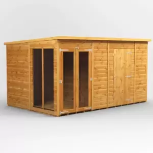 Image of 12X8 Power Pent Summerhouse Combi Including 6ft Side Store