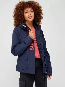 Image of Superdry Ultimate Windcheater Coat - Blue Size 10, Women