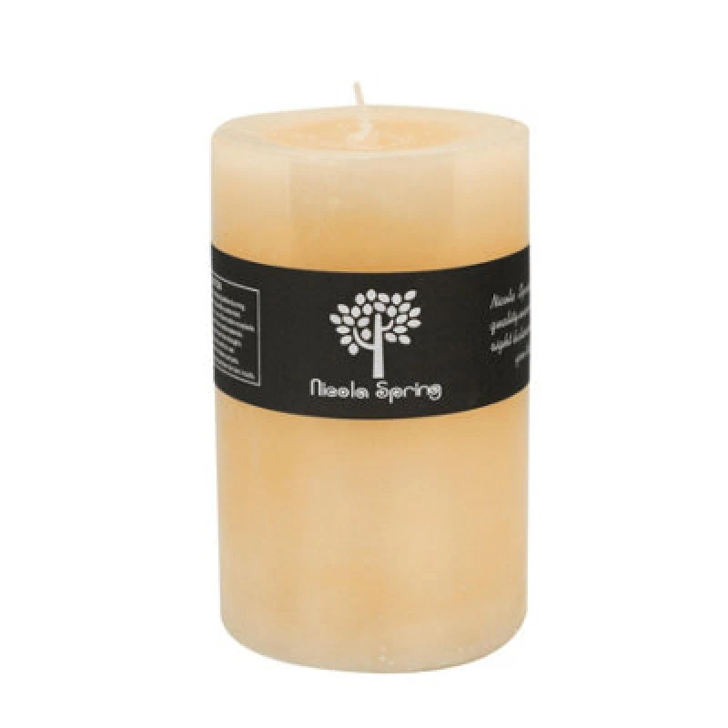 Image of Nicola Spring Round Vanilla Pillar Candle - 110 Hours - Cream