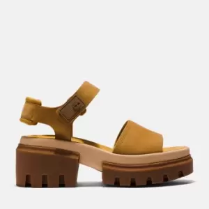 Image of Timberland Everleigh Ankle Strap Sandal For Her In Yellow, Size 4
