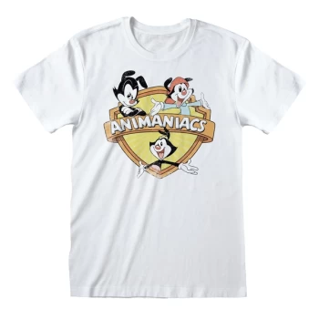 Image of Animaniacs - Logo Unisex Medium T-Shirt - White