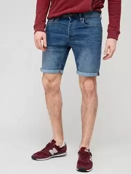Image of Jack & Jones Rick Original Denim Shorts - Blue Size S, Men