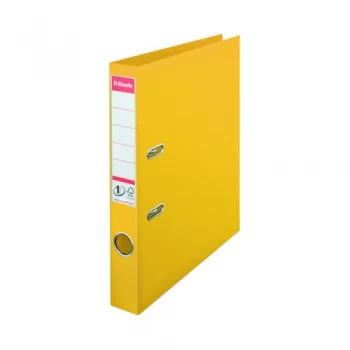 Image of Esselte No1 Plastic Lever Arch File 50mm A4 Yellow Pack of 10 811410