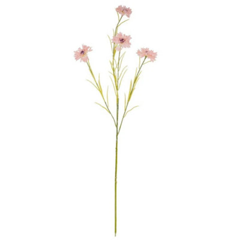 Image of Hill Interiors Cornflower Stem Artificial Flower - Plastic - L20 X W20 X H77cm - Pink