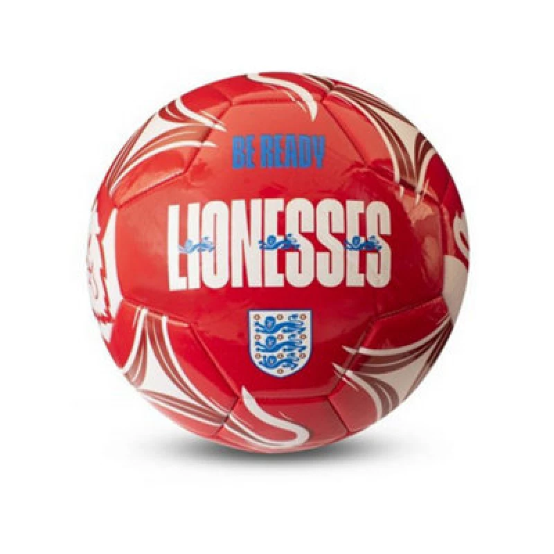 Image of England Lionesses Be Ready Three Lions Football Red/white (5)