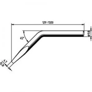 Image of Soldering tip Chisel shaped angled ERSADUR Ersa 152JD Tip size