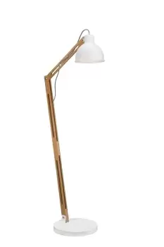 Image of Marcello Adjustable Task Floor Lamp White, 1x E27