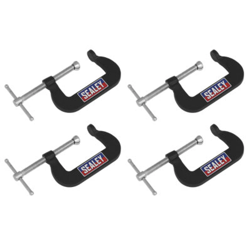 Image of Sealey 4 Piece Junior G Clamp Set GCC06 Clamp Capacity (Length): 51mm