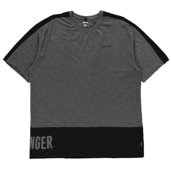 Image of Slazenger Lawton T Shirt Mens - Char/Blk