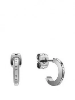 Image of Daniel Wellington Sterling Silver Plated Elan Hoop Earrings