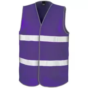 Image of Result Adults Unisex Safeguard Enhance Visibility Vest (L/XL) (Purple) - Purple