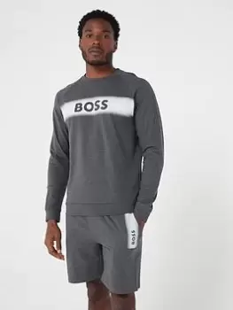 Image of BOSS Bodywear Authentic Lounge Sweatshirt, Grey, Size S, Men
