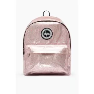 Image of Hype Glitter Leopard Backpack (One Size) (Pink/Silver) - Pink/Silver